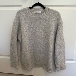 Zara Grey Knit oversized sweater